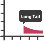 Illustration Of A Long Tail Graph SVG Icon